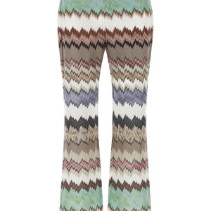 Lamé snake viscose pants