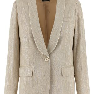 Lamé thread blazer