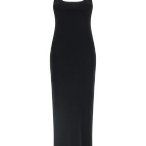 Squared neckline dress