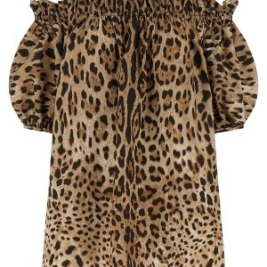 Animal print cotton top