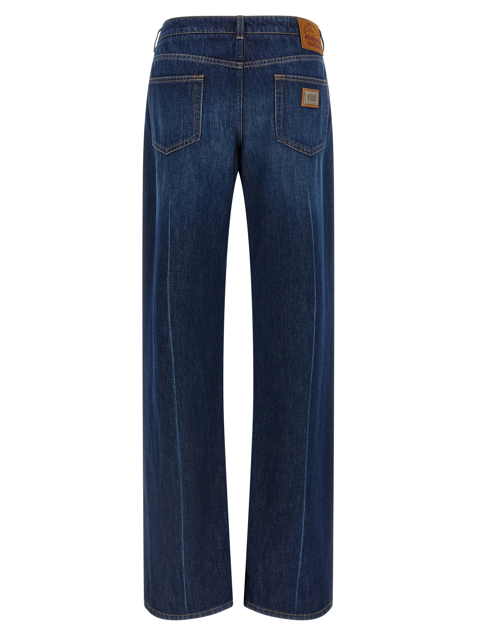 Stretched pleated trompe l'oeil jeans - immagine 2