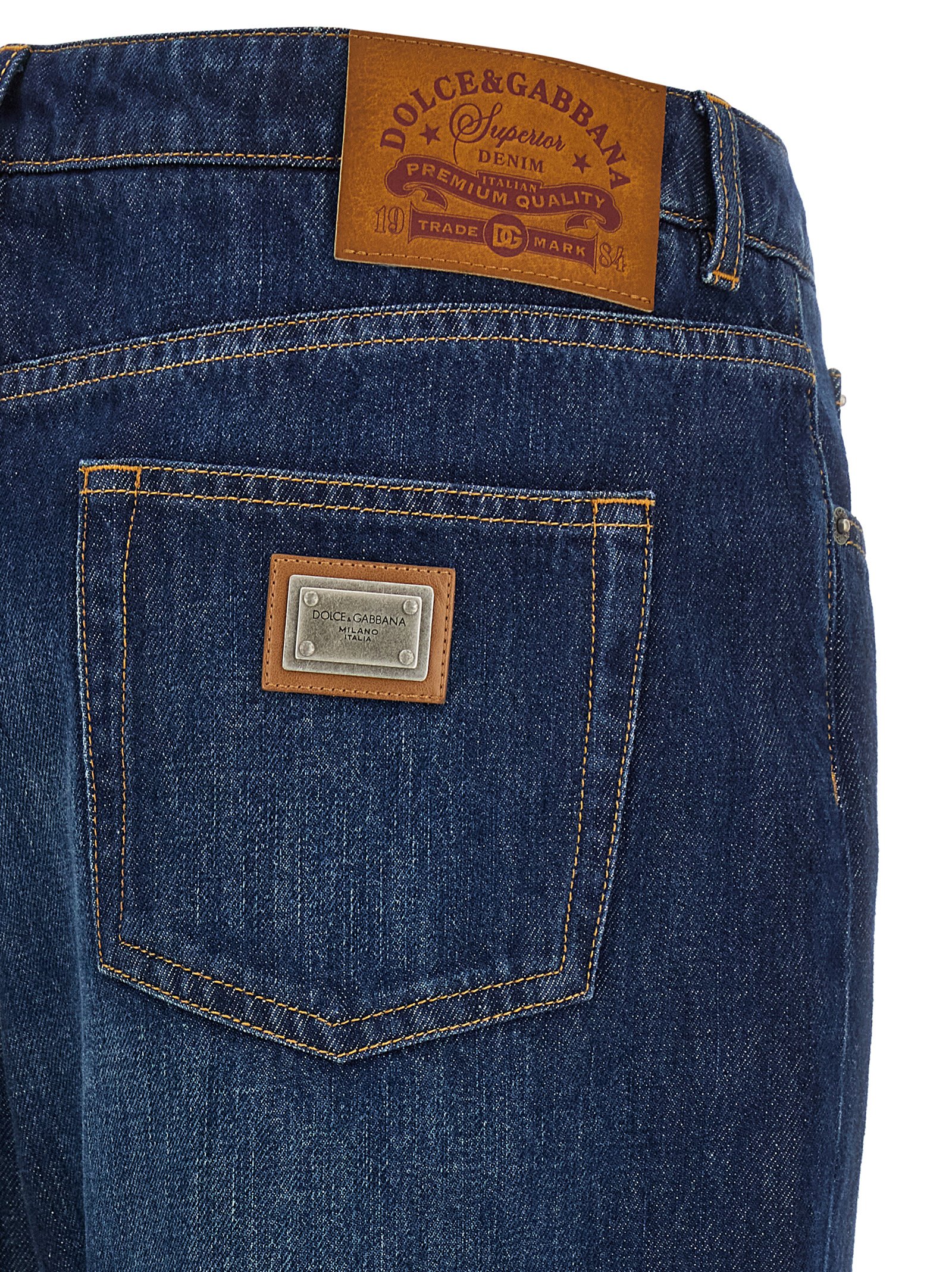 Stretched pleated trompe l'oeil jeans - immagine 4