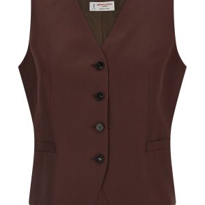 Viscose and linen vest