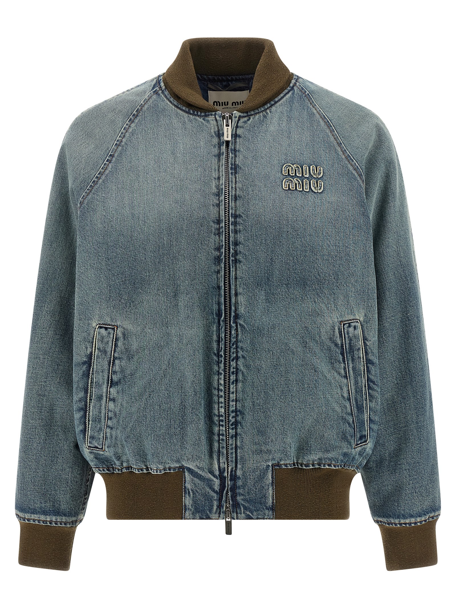 Denim bomber jacket