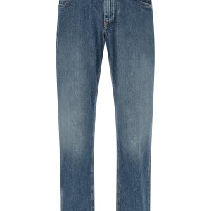 Heraldic embroidery jeans