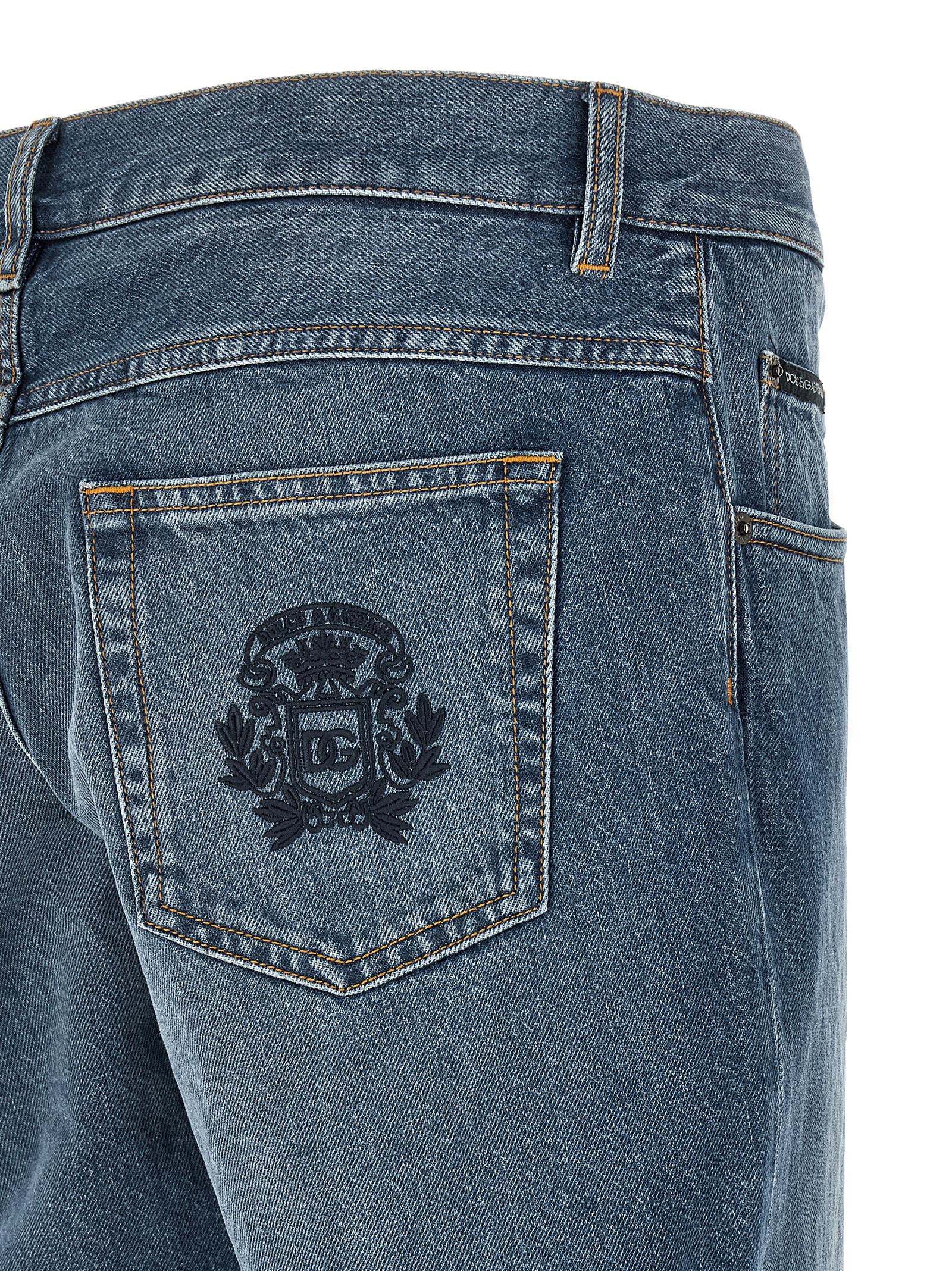 Heraldic embroidery jeans - immagine 4