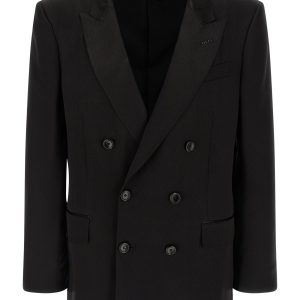 Tone-on-tone polka dot blazer