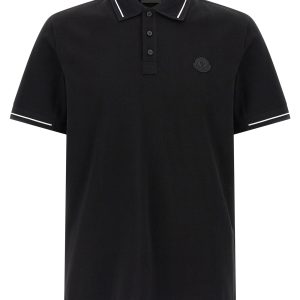 Logo patch polo shirt