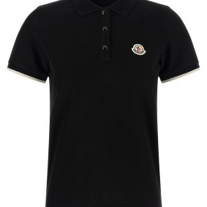 Logo patch polo shirt