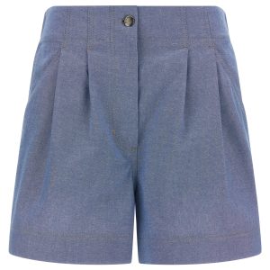 Chambray cotton shorts