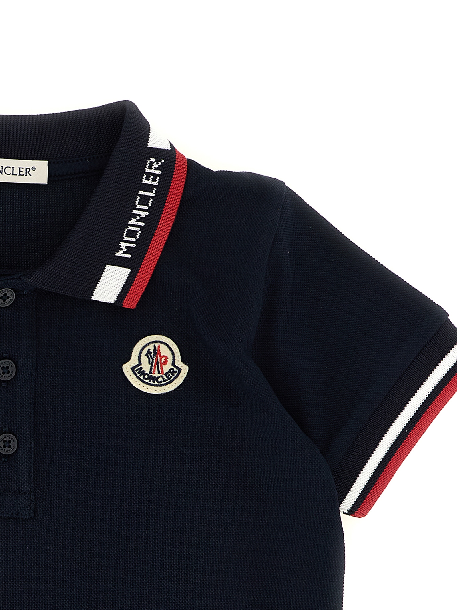 Tricolor trim polo shirt - immagine 3