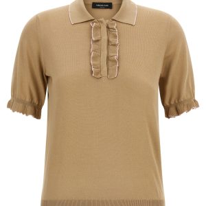 Cotton silk polo shirt