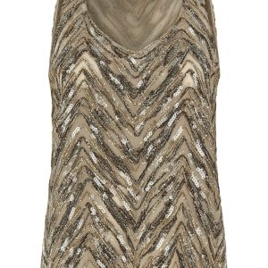 'Dazzling Chevron Embroidery' top