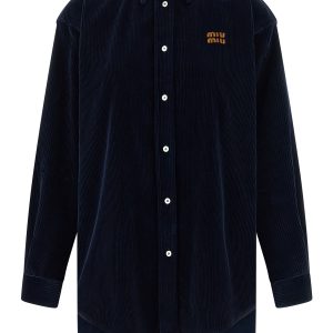 Velvet and leather shirt