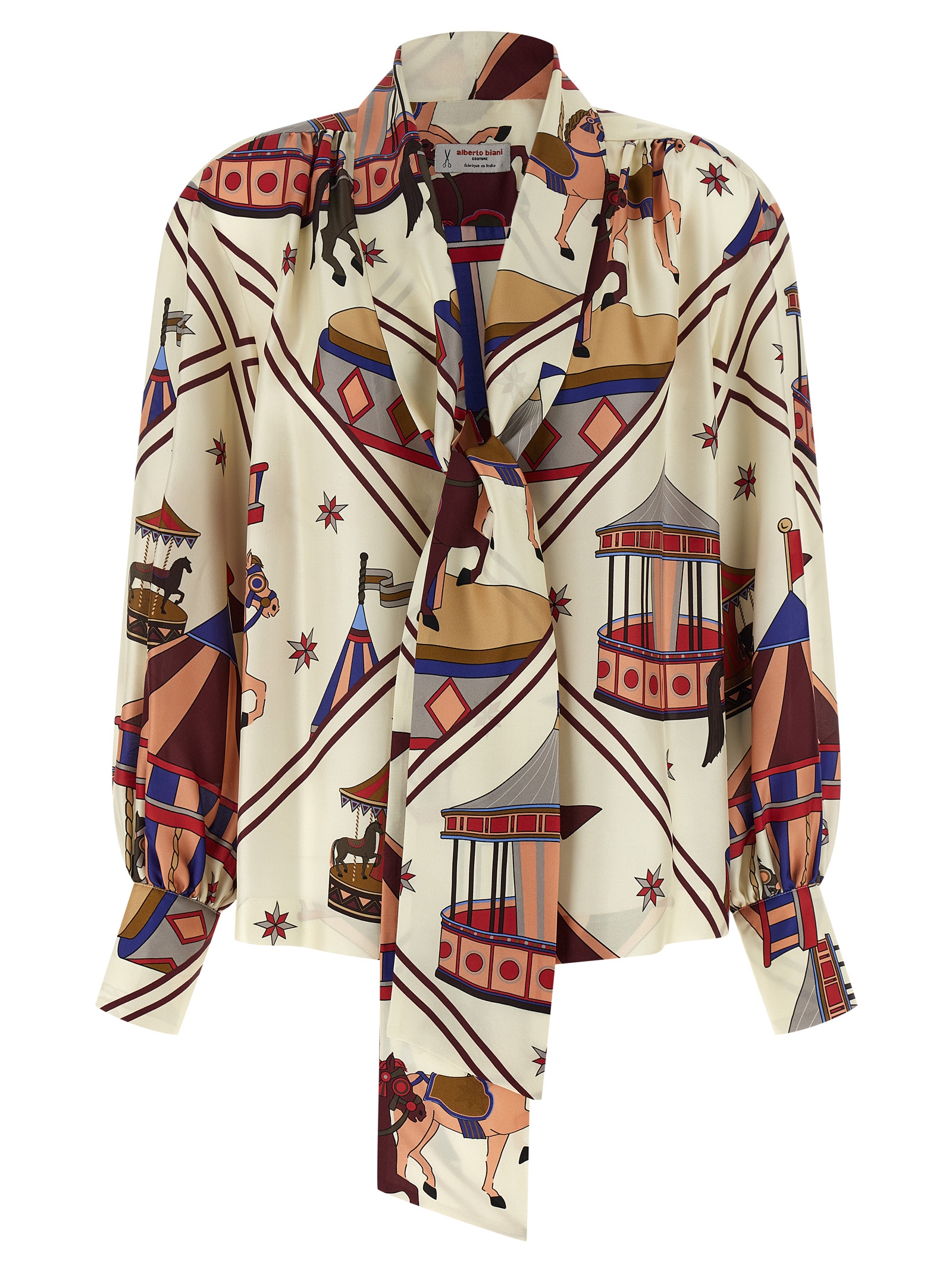 Lavallière collar shirt