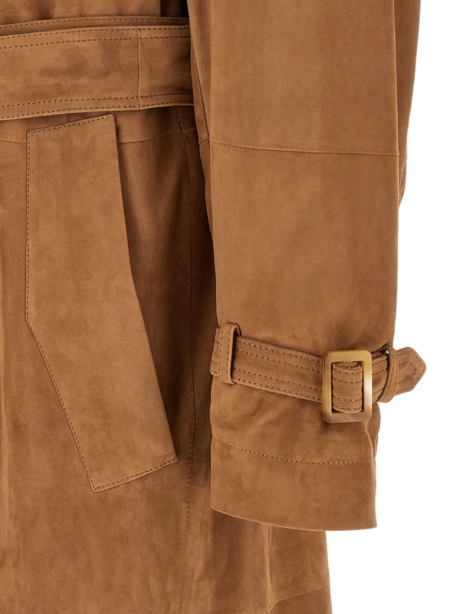 Suede trench coat - immagine 4