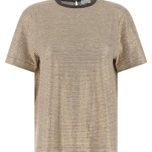 'Shiny Collar Detail' T-shirt