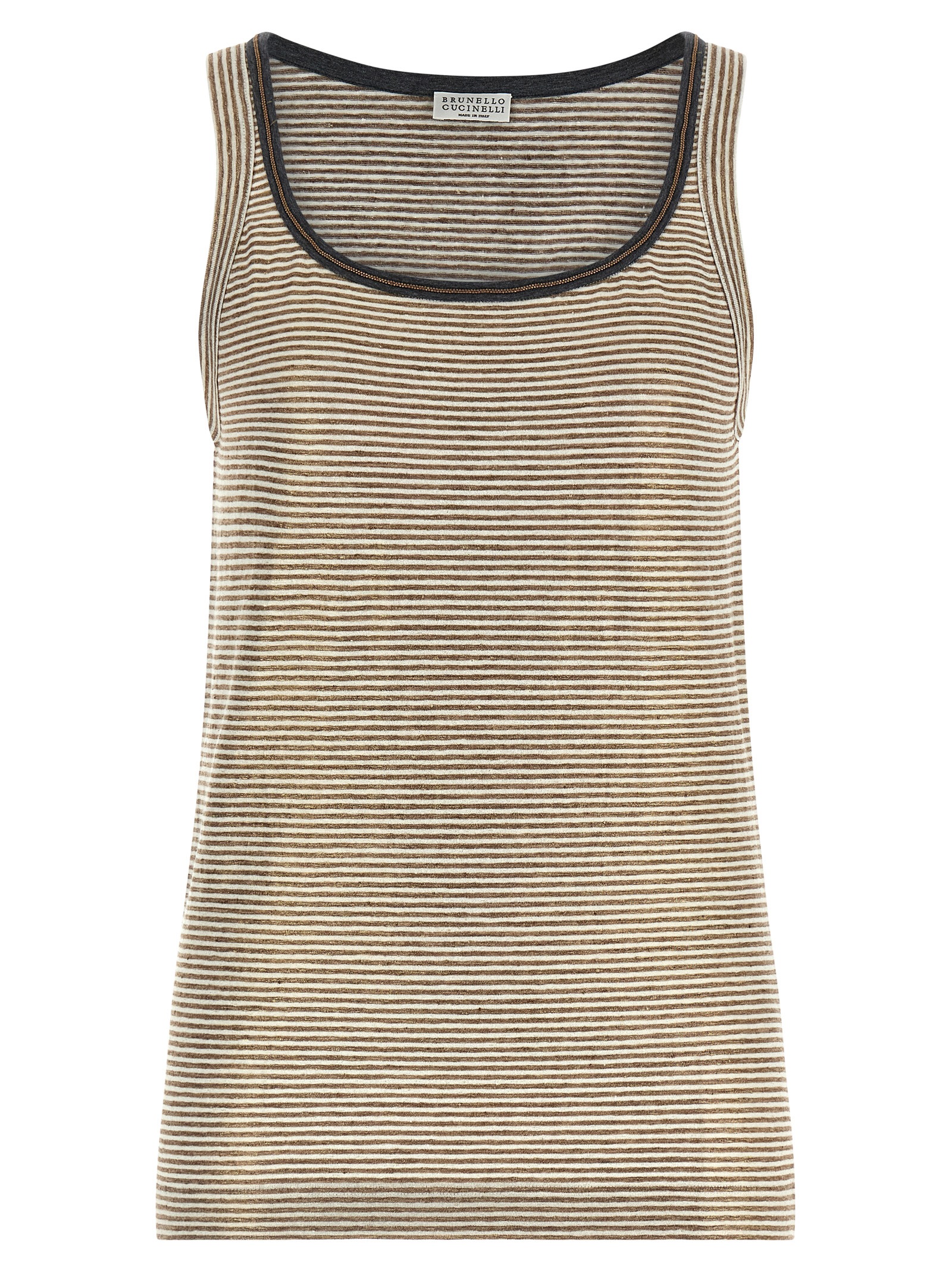 'Shiny Collar Detail' top