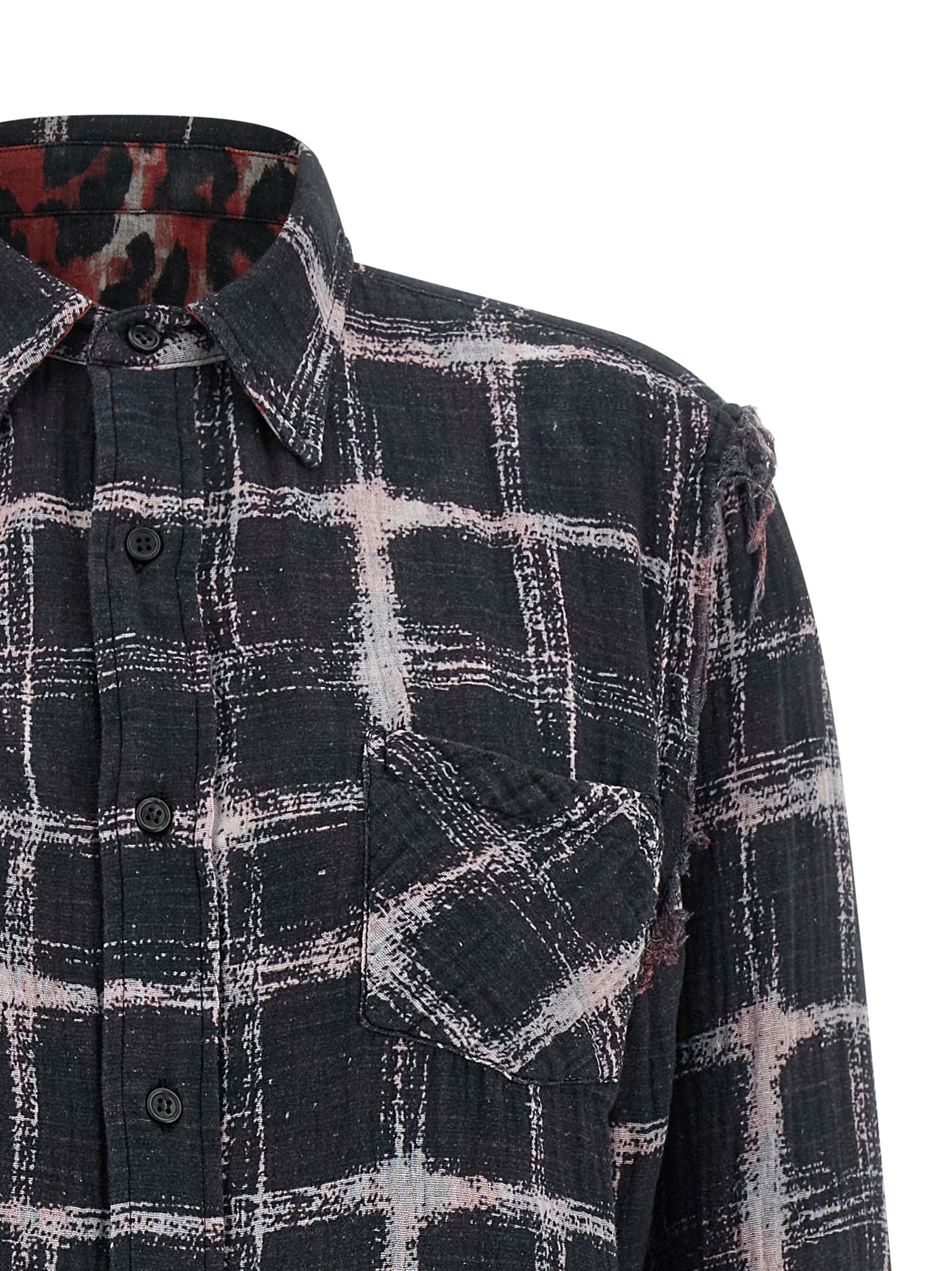 Fringed hem reversible shirt - immagine 4