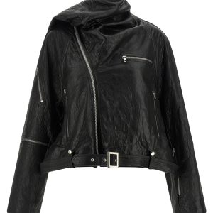 'Cropped Scarf Flight' jacket