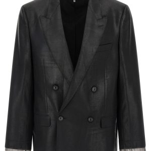 Foiled wool blazer