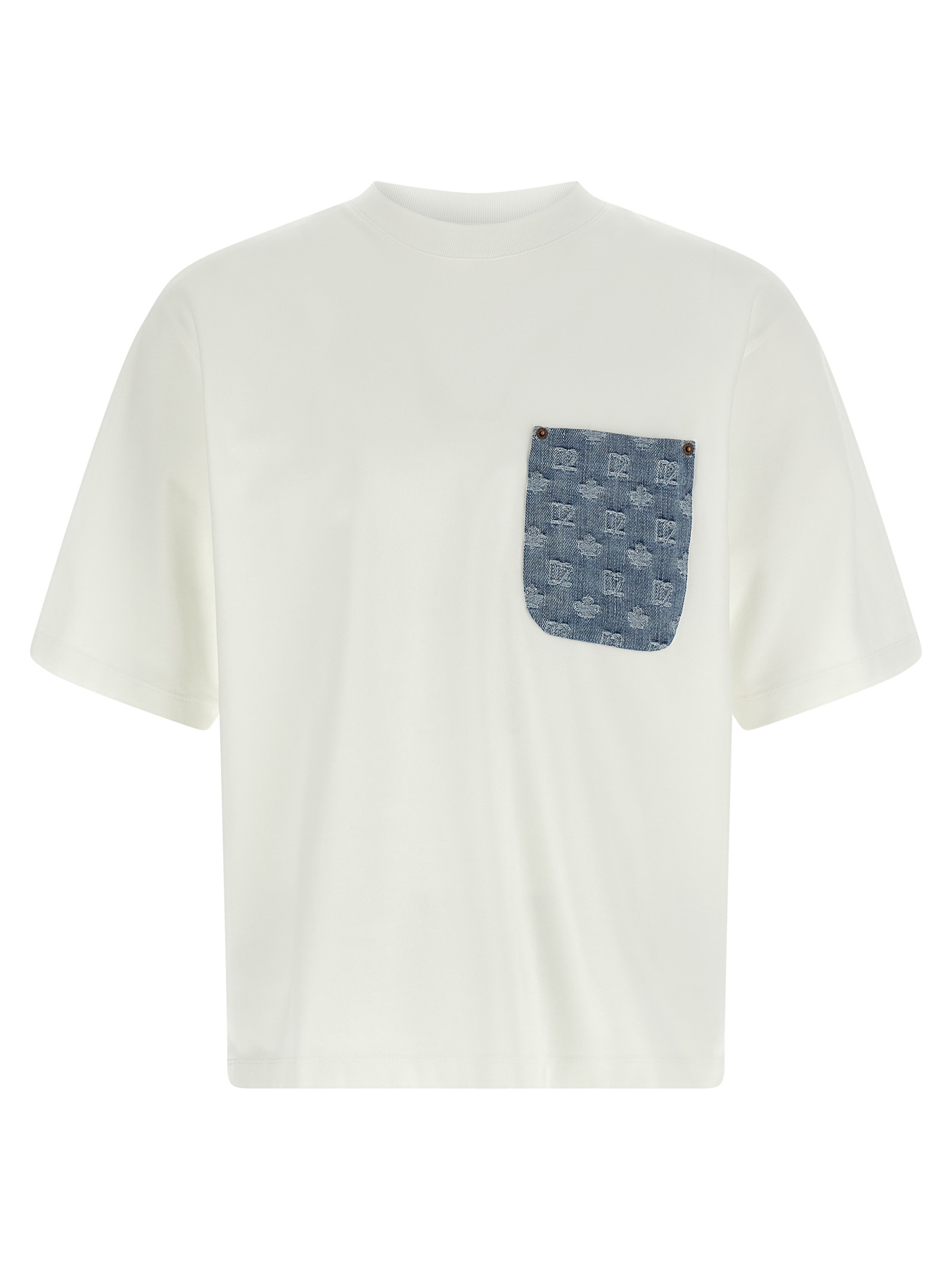 Jacquard logo pocket T-shirt
