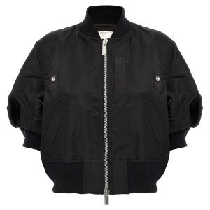 3/4 sleeve bomber jacket