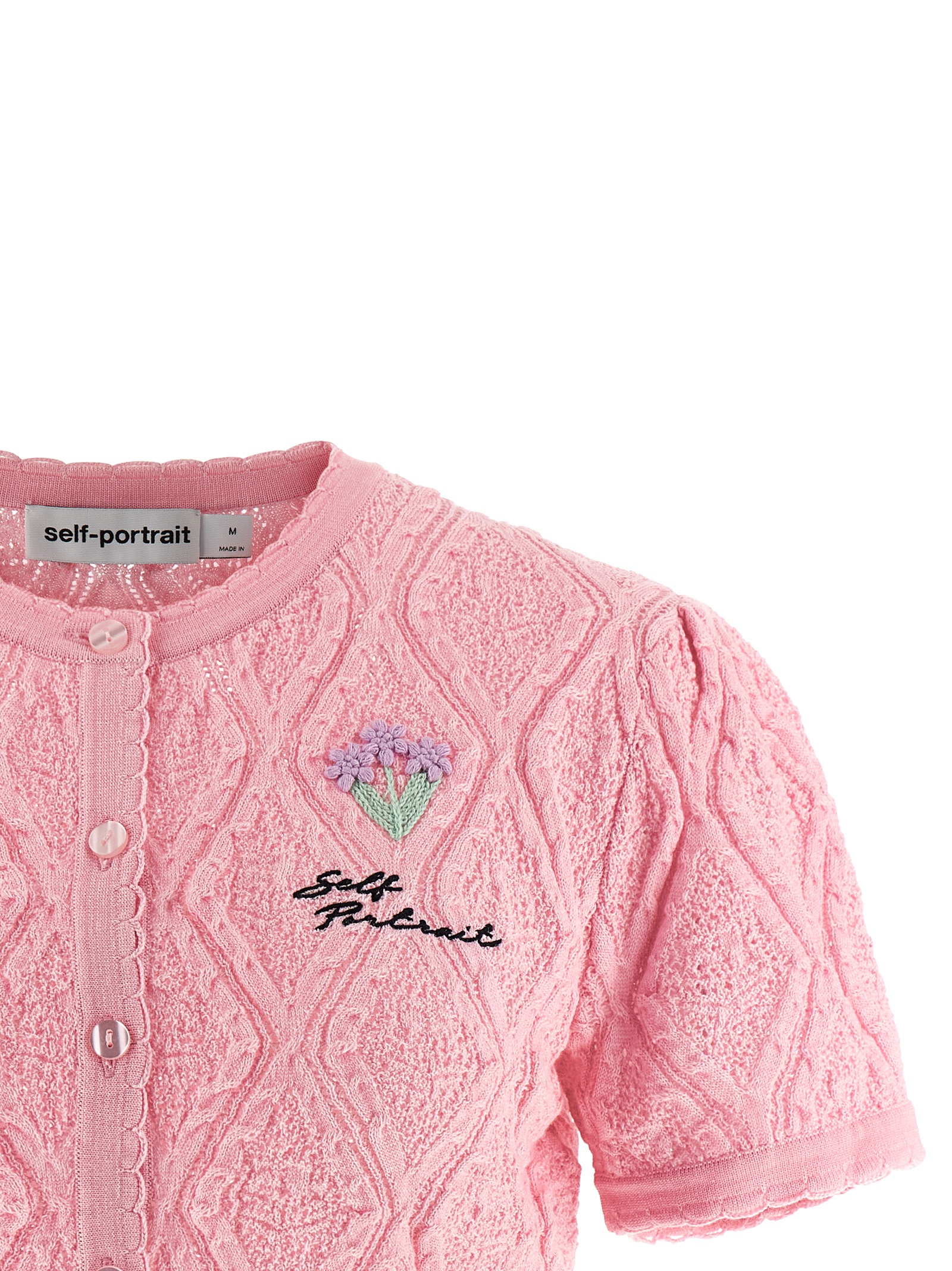 'Pink pointelle knit' top - immagine 3