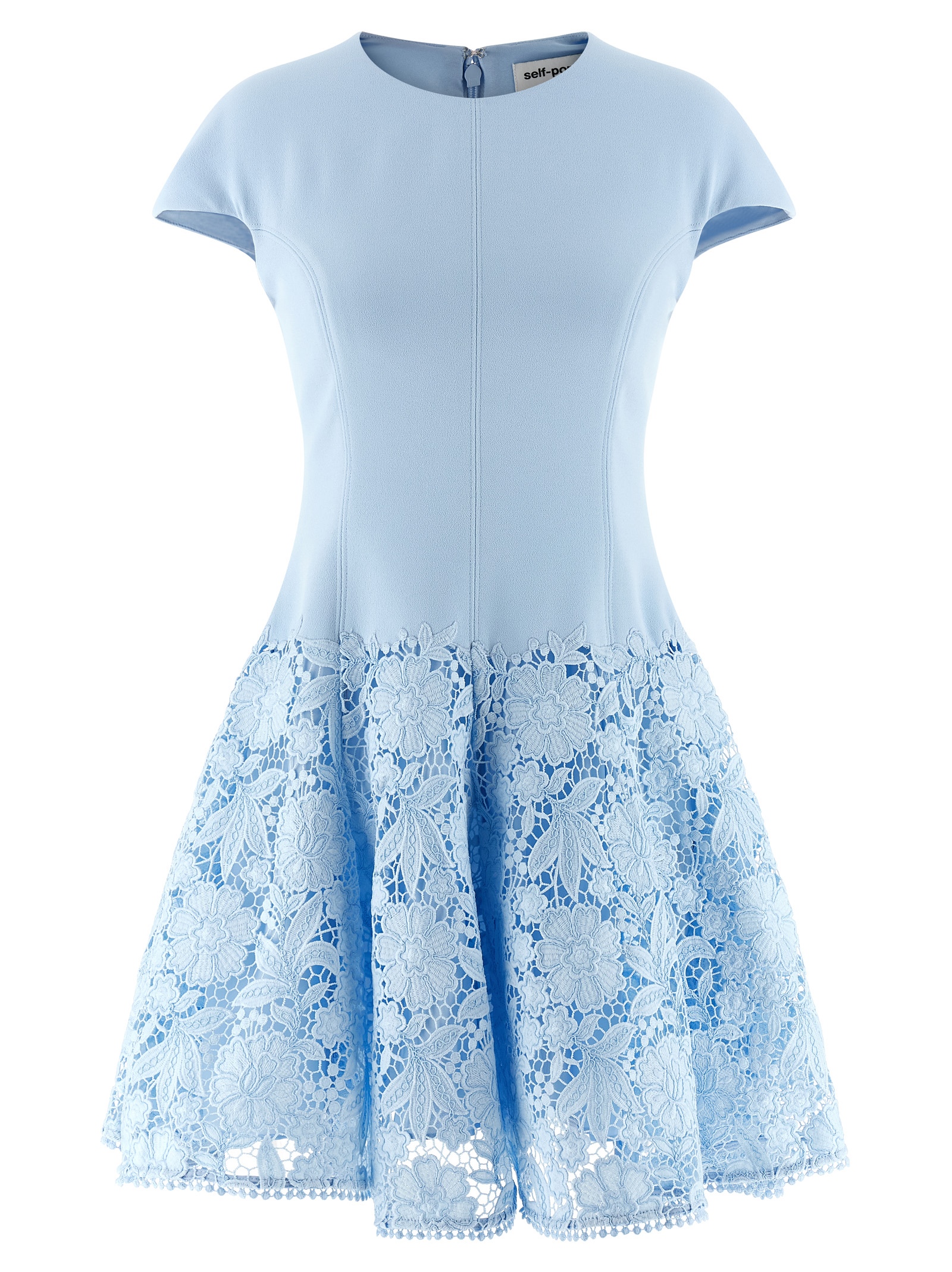 'Blue Crepe Lace' dress