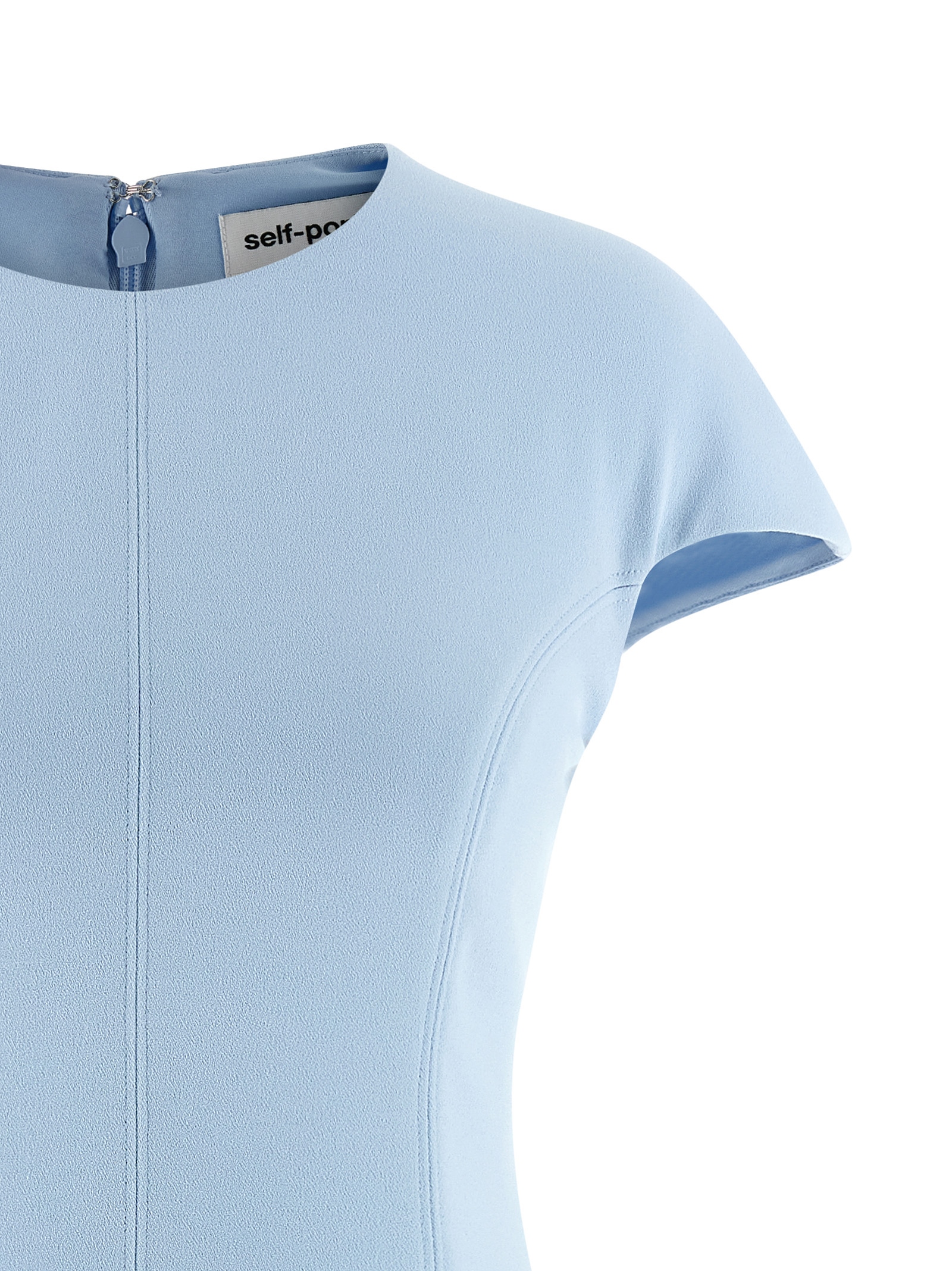 'Blue Crepe Lace' dress - immagine 3