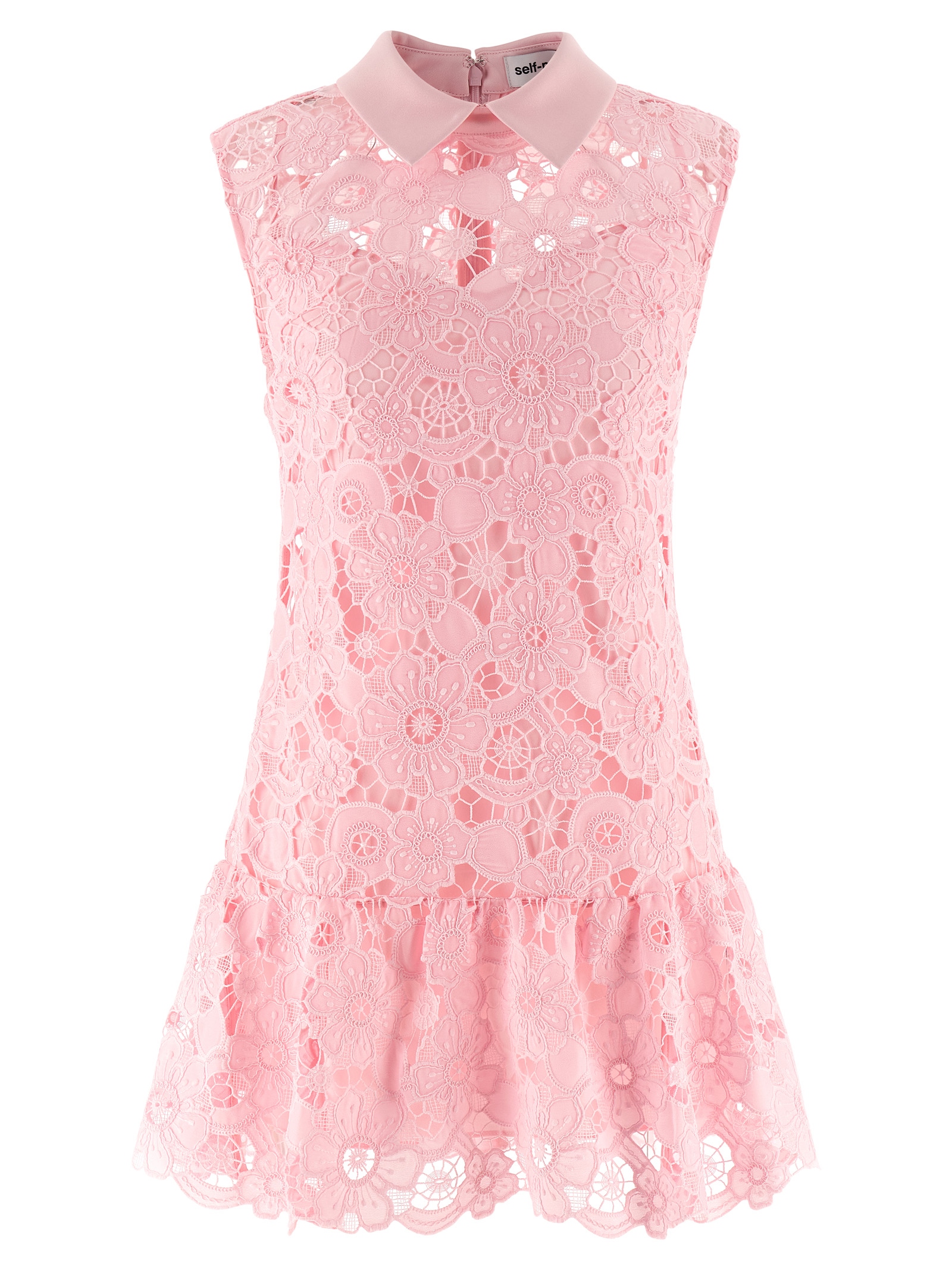 'Pink Lace collared' dress