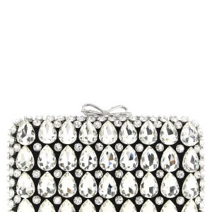 'Black Satin Crystal' clutch