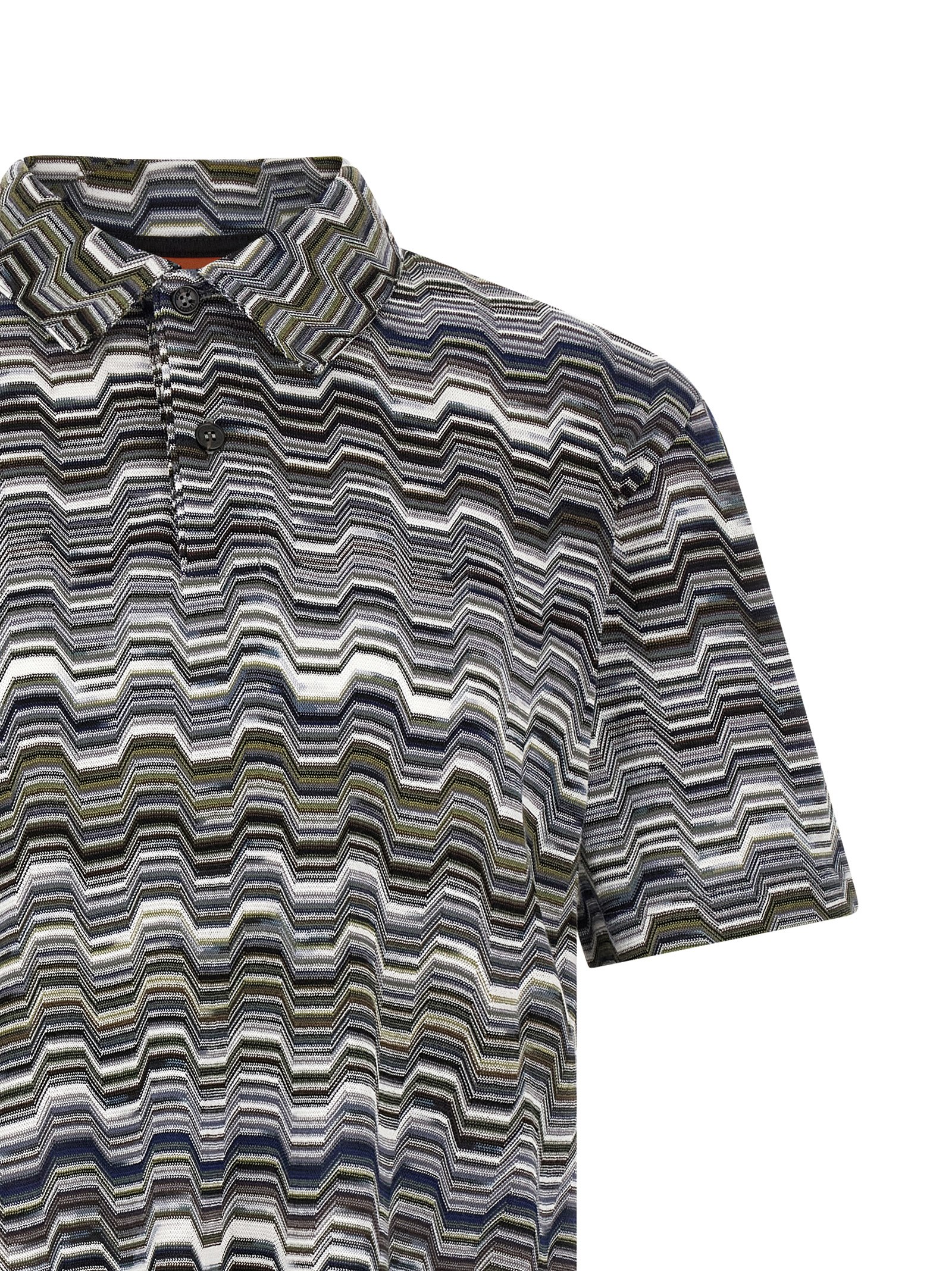 Irregular zigzag polo shirt - immagine 3