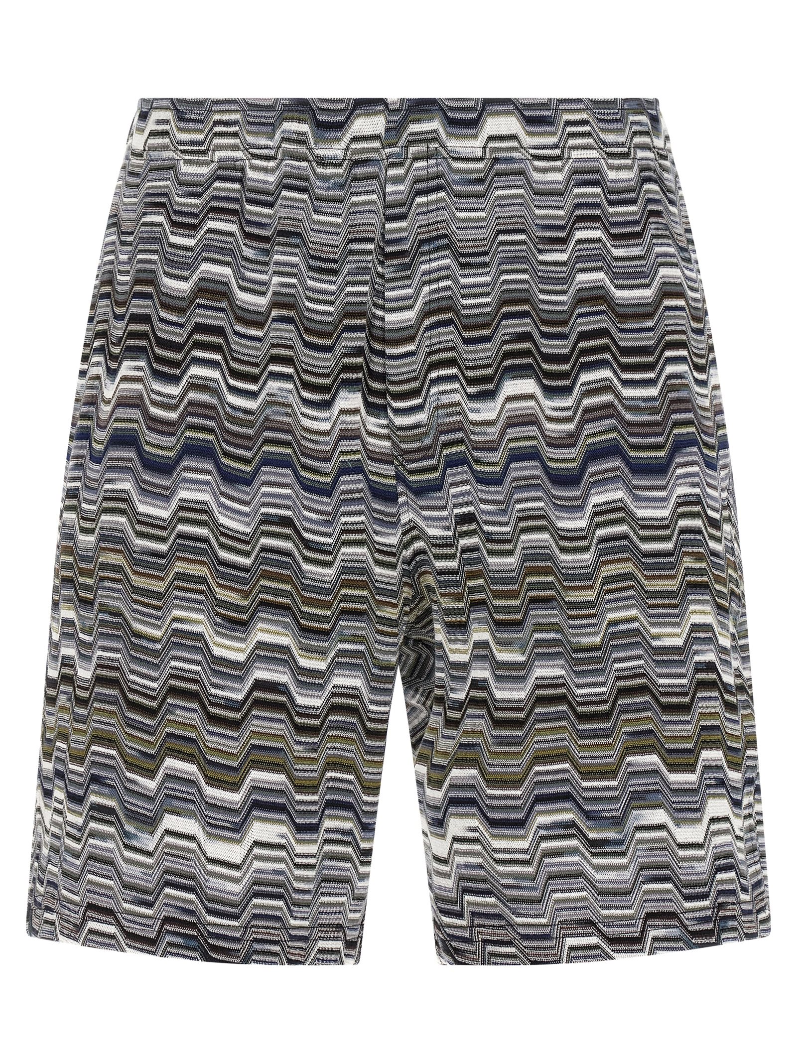 Irregular zigzag bermuda shorts
