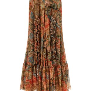 Paisley foliage skirt