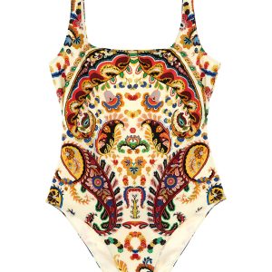 Floral 'Paisley' one-piece swimsuit