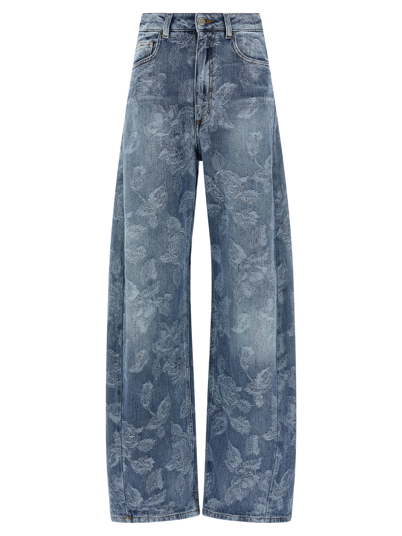 Jacquard flower jeans