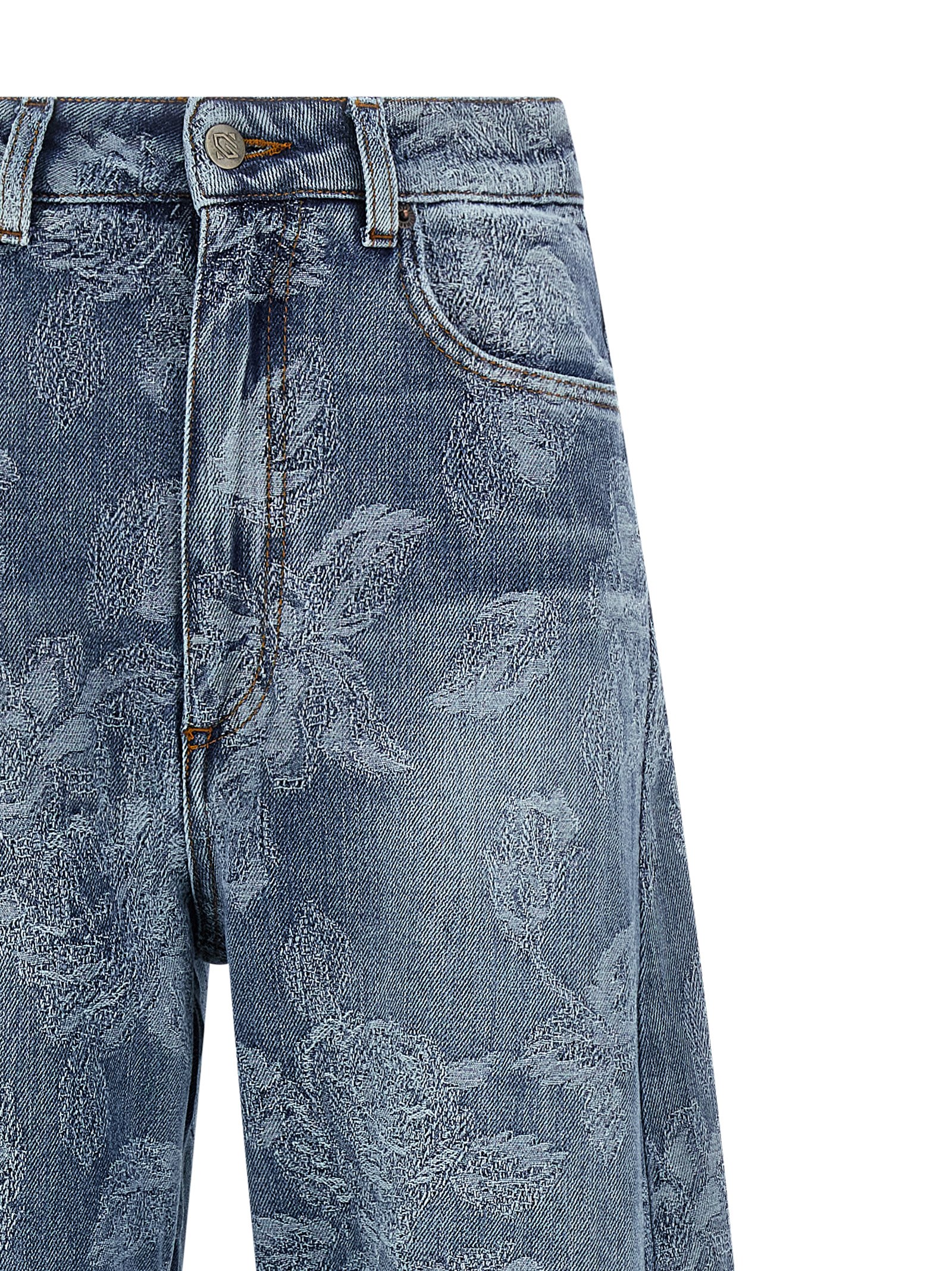 Jacquard flower jeans - immagine 3