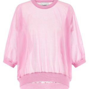 Semi-sheer cotton sweater