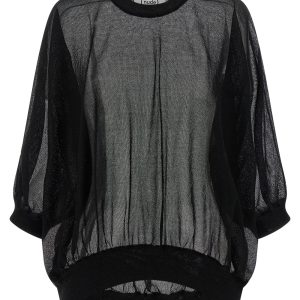 Semi-sheer cotton sweater