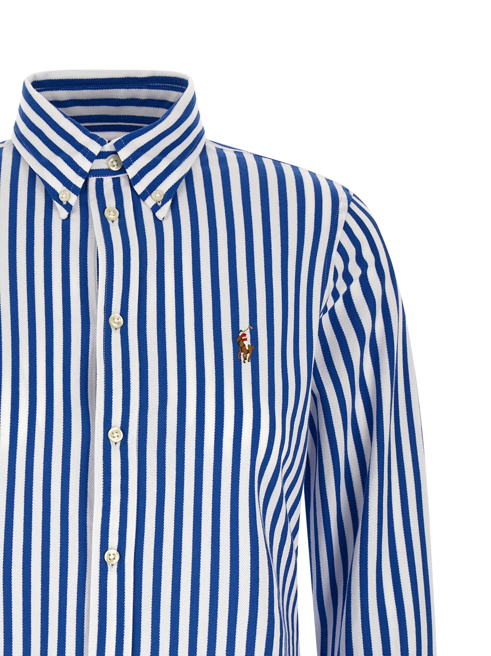 Oxford knit striped shirt - immagine 3