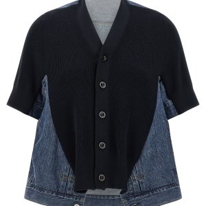 'Denim x Knit' cardigan
