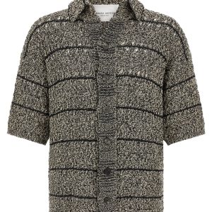 Mouliné insert cardigan