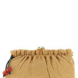 Braided raffia clutch