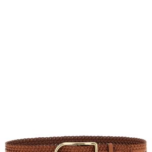 Braided leather belt