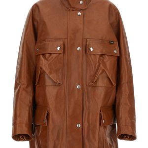 Antiqued leather caban