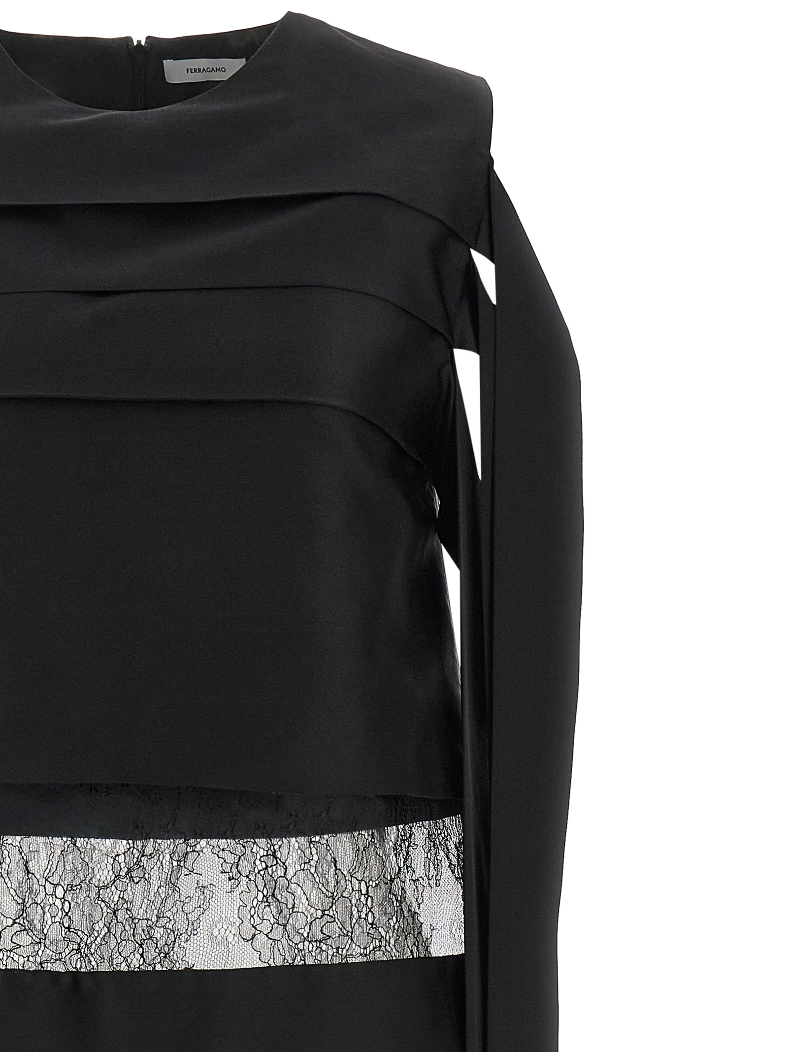 Lace insert dress - immagine 3