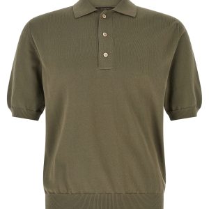Cotton knit polo shirt