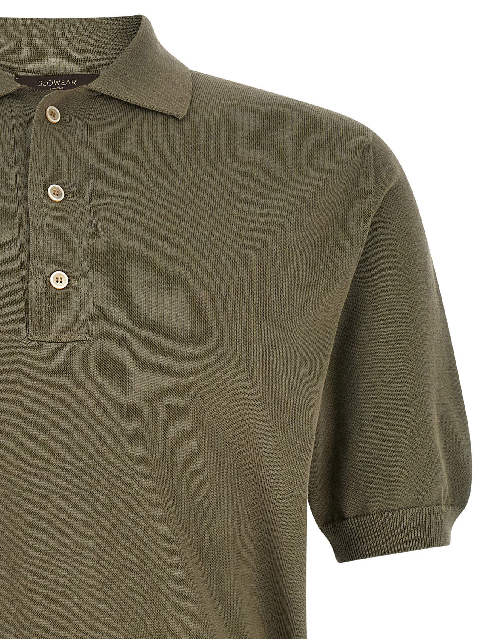 Cotton knit polo shirt - immagine 3
