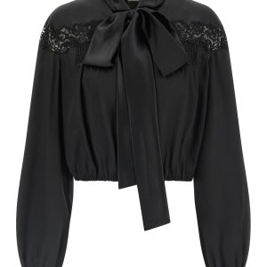 Lace silk shirt